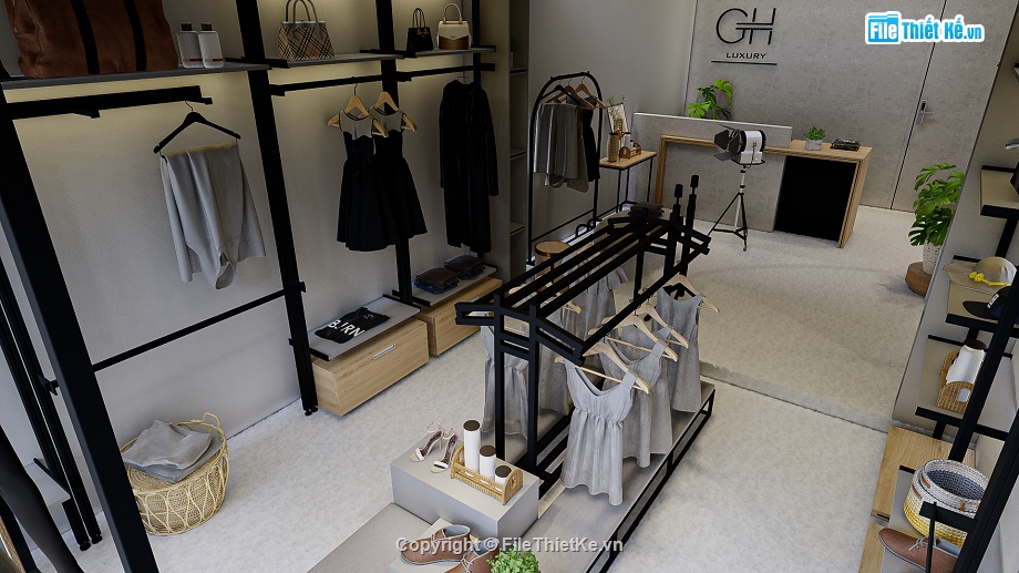 file sketchup shop thời trang,sketchup shop quần áo,model su shop quần áo,Model Shop thời trang,Sketchup shop quần áo